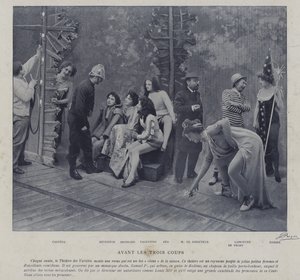 Näyttelijät ja näyttelijät Theater des Varietesissa, Pariisissa (m/v kuva) tekijältä French Photographer