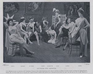 Näyttelijät Theater des Varietesin viherhuoneessa, Pariisissa (m/v kuva) tekijältä French Photographer