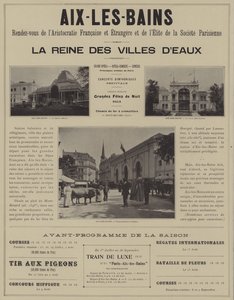 Aix-les-Bains, Ranskan ja ulkomaisen aristokratian ja pariisilaisen yhteiskunnan eliitin kohtaamispaikka (m/v kuva) tekijältä French Photographer