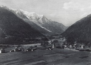 Argentieres ja Mont Blanc (s/w-kuva) tekijältä French Photographer