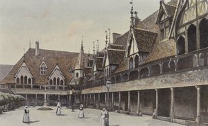 Beaune, sairaalan ensimmäinen sisäpiha tekijältä French Photographer