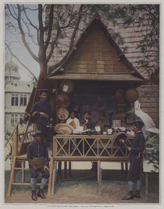 Kambodžalainen kota Exposition Universelle 1900 -näyttelyssä, Pariisi (värikuva) tekijältä French Photographer