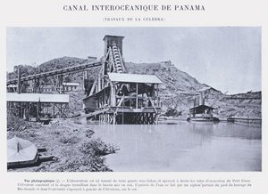 Panaman valtamertenvälinen kanava, Culebra Works (m/w kuva) tekijältä French Photographer