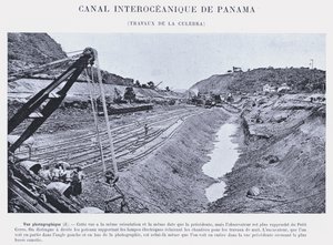 Panaman valtamertenvälinen kanava, Culebra Works (m/w kuva) tekijältä French Photographer
