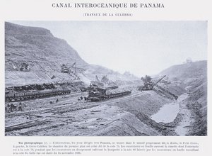 Panaman valtamertenvälinen kanava, Culebra Works (m/w kuva) tekijältä French Photographer