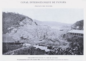 Panaman valtamertenvälinen kanava, sulkutyöt (bw kuva) tekijältä French Photographer