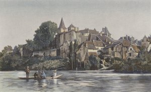 Carennac, Yleiskuvaus kaupungista Lotin vasemmalla rannalla tekijältä French Photographer