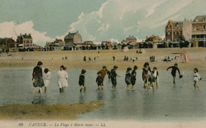 Cayeux, la plage a Maree basse. Postikortti lähetetty 27. heinäkuuta 1913. tekijältä French Photographer