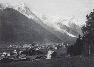 Chamonix ja Mont Blanc (s/w-kuva) tekijältä French Photographer