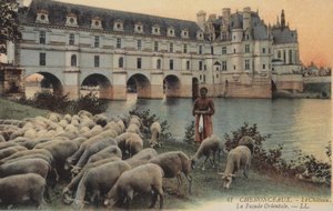 Chenonceaux, linnat, itäinen julkisivu tekijältä French Photographer