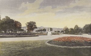 Compiegne, palatsin julkisivu pienessä puistossa tekijältä French Photographer