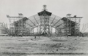 Galerie des Machinesin rakentaminen Exposition Universelle -tapahtumaa varten 1889 tekijältä French Photographer