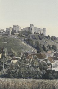 Druyes, Chateau, näkymä järveltä tekijältä French Photographer
