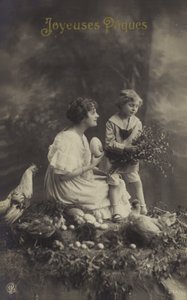 Pääsiäiskortti pienen pojan kanssa tekijältä French Photographer
