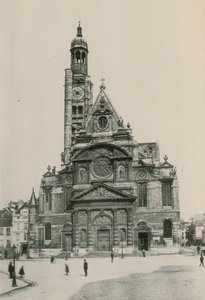 Eglise Saint-Etienne du Mont, St Etienne du Montin kirkko (syväpaino) (valokuvapaino) tekijältä French Photographer