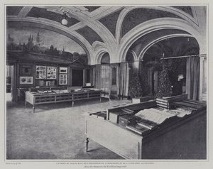 Sisäänkäynti paino- ja kirjanäyttelyn suureen saliin Exposition Universelle 1900 -näyttelyssä, Pariisissa sijaitseva Saksan paviljonki (m/v kuva) tekijältä French Photographer