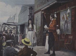 Messualueen viihdyttäjiä lavalla (värikuva) tekijältä French Photographer