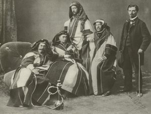 Ferdinand De Lesseps (toinen oikealta) töissä Suezin kanavalla (m/v kuva) tekijältä French Photographer