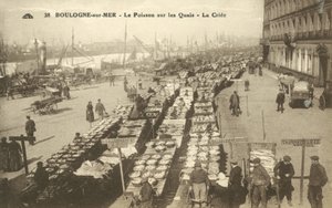 Kala laiturilla, Boulogne-sur-Mer (m/w kuva) tekijältä French Photographer