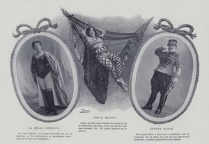 Ranskalaiset näyttelijät ja laulajat La Belle Chiquita, Sarah Brown ja Jeanne Bloch (m/v kuva) tekijältä French Photographer