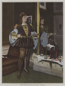 Ranskalainen baritoni Victor Maurel Iagona Giuseppe Verdin oopperassa Otello (värikuva) tekijältä French Photographer