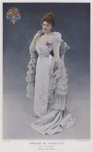 Gabrielle Rejane Theresen roolissa Le Lys Rougessa (värillinen kuva)