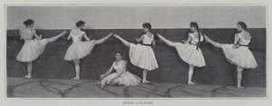 Tytöt suorittamassa baariharjoituksia balettitunnilla (m/w kuva) tekijältä French Photographer