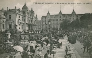 Hotel de Paris Monte-Carlo Monte Carlossa, Monacossa, Ranskassa. Postikortti lähetetty 1913. tekijältä French Photographer