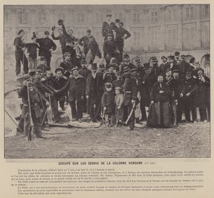 Pariisin kommuuni, ryhmä Vendome-pylvään roskia tekijältä French Photographer