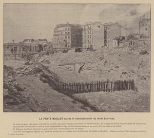 Pariisin kommuuni, La Porte Maillot, Mont Valerienin pommituksen jälkeen (m/v kuva) tekijältä French Photographer