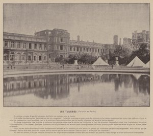 Pariisin kommuuni, Tuileries, näkymä puutarhasta (m/v kuva) tekijältä French Photographer