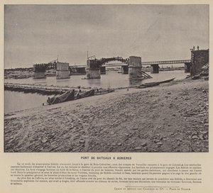 Pariisin kunta, Pont De Bateaux At Asnieres (m/w kuva) tekijältä French Photographer
