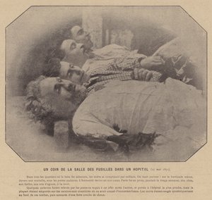 Pariisin kommuuni, sairaalan asehuoneen kulma, 27. toukokuuta 1871 (m/v kuva) tekijältä French Photographer