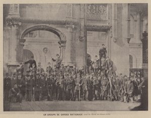 Pariisin kommuuni, kansalliskaartin ryhmä, Ecole des Beaux-Artsin piha (m/v kuva) tekijältä French Photographer