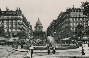 La Rue Soufflot et le Pantheon, The Soufflot Street ja Pantheon (valokaiverrus) tekijältä French Photographer