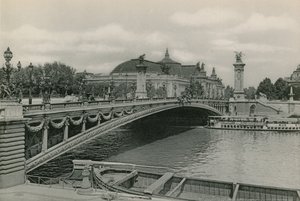 Pont Alexandre III ja Grand Palais, Alexandre Bridge ja Great Palace (valokuvakaiverrus) tekijältä French Photographer
