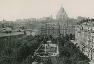 Le Square dAnvers et le Sacre-Coeur, Antwerpenin aukio ja Sacre-Coeur (valokuvakaiverrus) tekijältä French Photographer