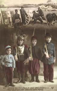 Kuten rakkaat isämme, sydämemme täynnä toivoa, haluamme mennä puolustamaan Ranskaamme (värikuva) tekijältä French Photographer