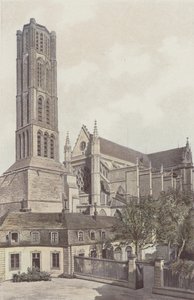 Limoges, St-Etiennen katedraali, kellotorni ja S O -julkisivu (näkymä piispakunnan sisäpihalta) tekijältä French Photographer
