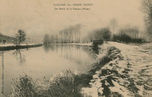 Longpre-les-Corps-Saints - Sommen rannat talvella. Postikortti lähetetty 1913. tekijältä French Photographer