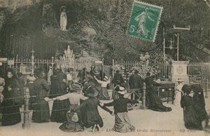 Lourdes, Ihmeellinen luola. Postikortti lähetetty 28. maaliskuuta 1913. tekijältä French Photographer