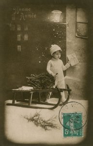 Uudenvuoden onnittelukortti, lähetetty vuonna 1913 tekijältä French Photographer
