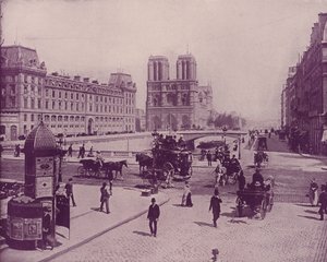 Pariisi: Pont St Michel ja Notre Dame (m/w kuva) tekijältä French Photographer
