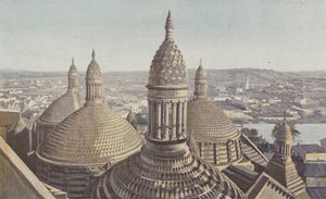 Perigueux, Saint-Frontin katedraali, kupolit kellotornista katsottuna tekijältä French Photographer