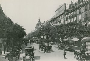 Perspektiivi Boulevard des Italiensista, italialaisten bulevardista (valokuvakaiverrus) tekijältä French Photographer
