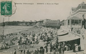 Kuvankaunis Biarritz - Biarritz, rantojen kuningatar. Postikortti lähetetty 1913. tekijältä French Photographer