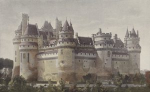 Pierrefonds, Chateau (näkymä Villers-Cotterets-tieltä) tekijältä French Photographer