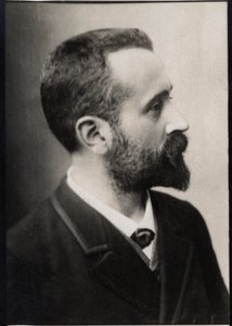 Alphonse Bertillonin (1853-1914), ranskalaisen poliisin ja biometriikan tutkijan muotokuva. tekijältä French Photographer