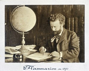 Camille Flammmarionin (1842 - 1925), ranskalaisen tähtitieteilijän muotokuva - valokuvaus tekijältä French Photographer