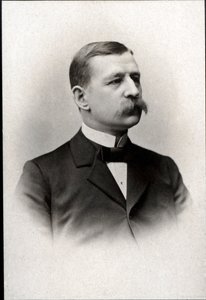 Salomon August Andree (1854-1897), ruotsalaisen insinöörin, fyysikon, ilmailun ja napatutkijan muotokuva. tekijältä French Photographer